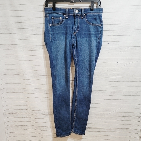 RAG & BONE SKINNY MID RISE BEDFORD JEANS, SZ 27 - Picture 2 of 11